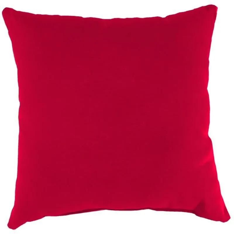 Jordan Manufacturing Red Polyester Throw Pillow 4 In. H X 18 In. W X 18 In. L
