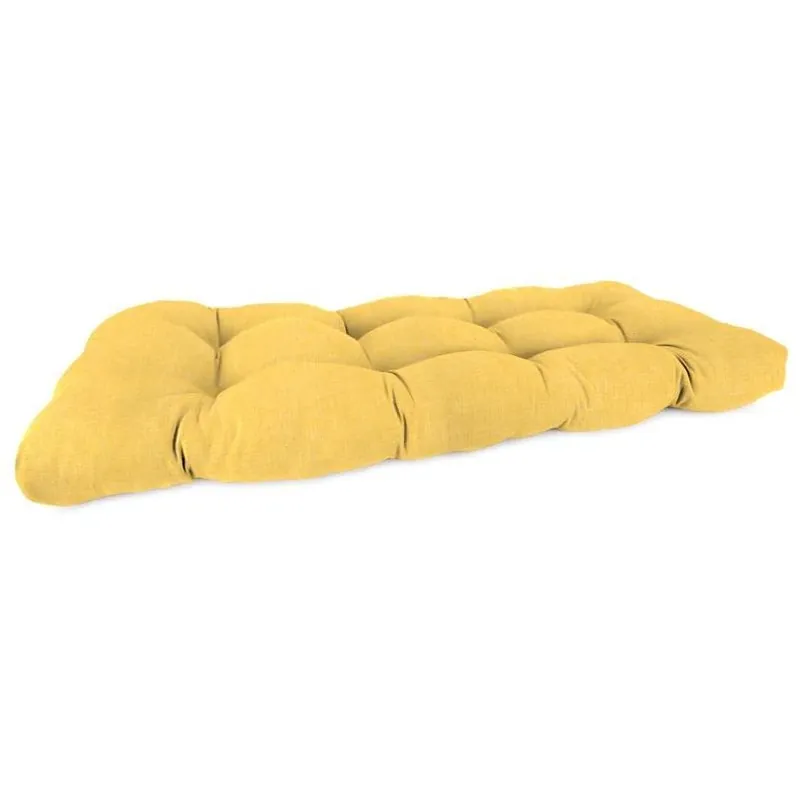 Jordan Manufacturing Yellow Polyester Wicker Settee Cushion 4 In. H X 19 In. W X 46 In. L