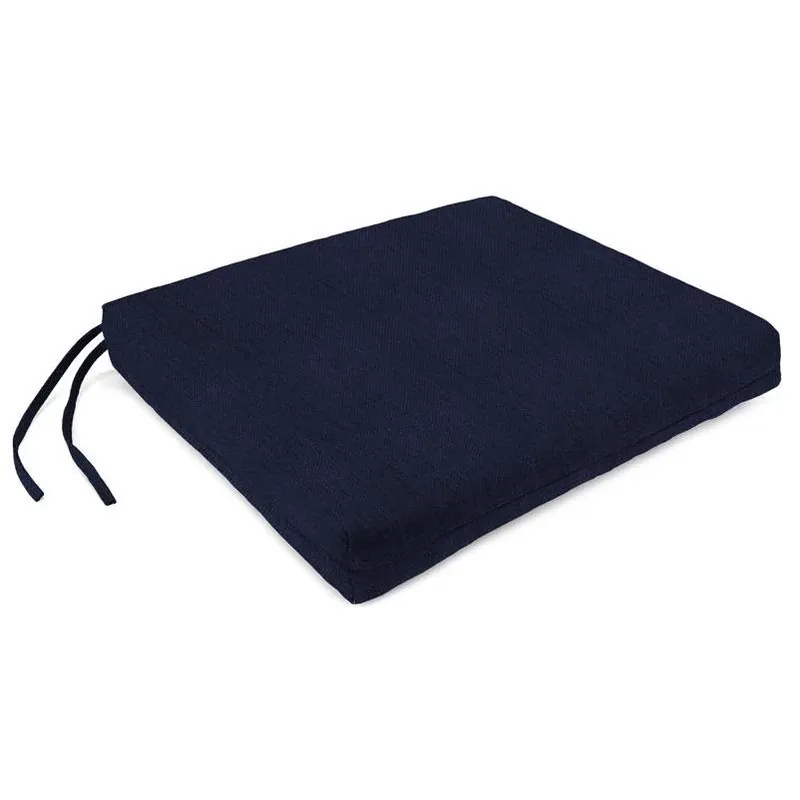 Jordan Manufacturing Navy Polyester Seat Cushion 2 In. H X 17 In. W X 19 In. L