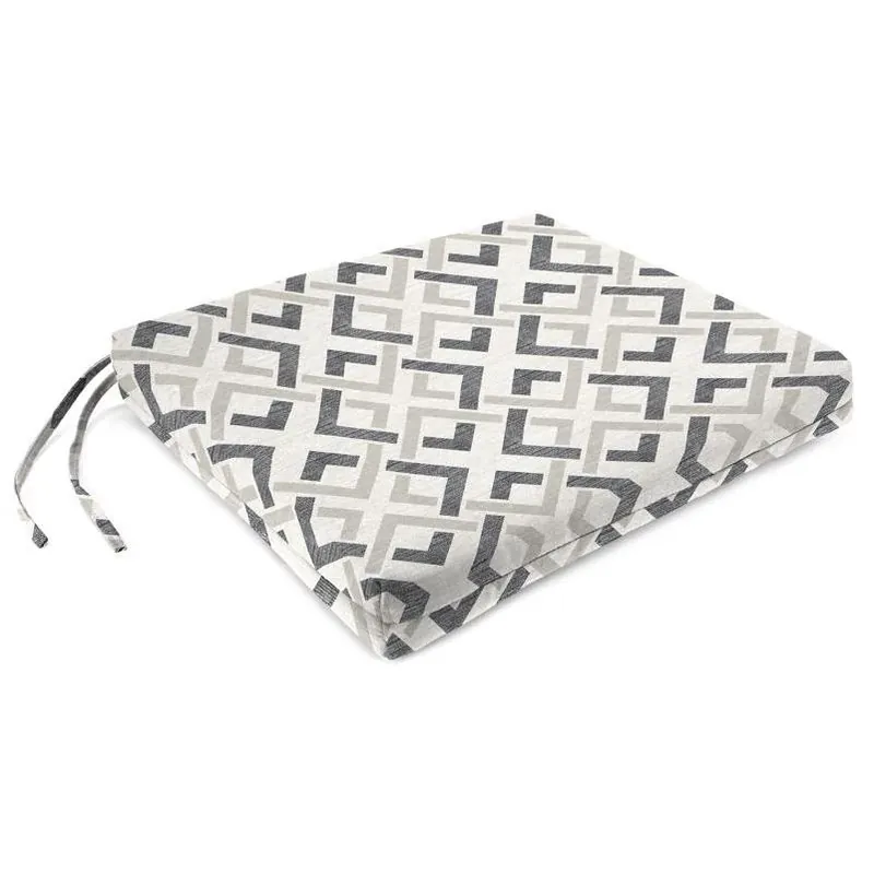 Jordan Manufacturing Gray French Edge Polyester Seat Cushion 2 In. H X 17 In. W X 19 In. L