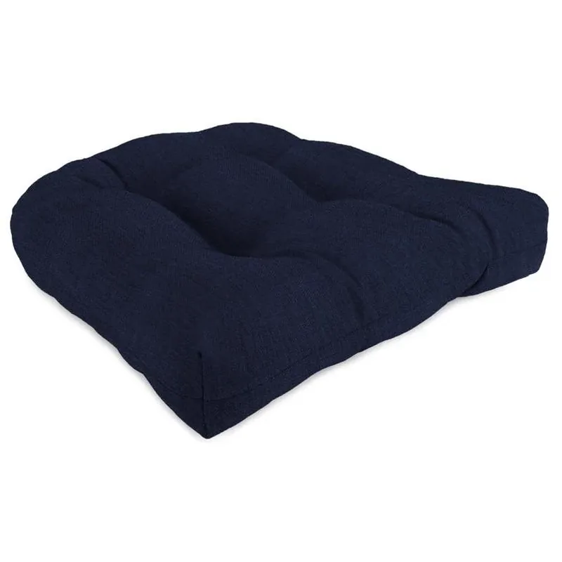 Jordan Manufacturing Navy Polyester Wicker Seat Cushion 4 In. H X 19 In. W X 19 In. L