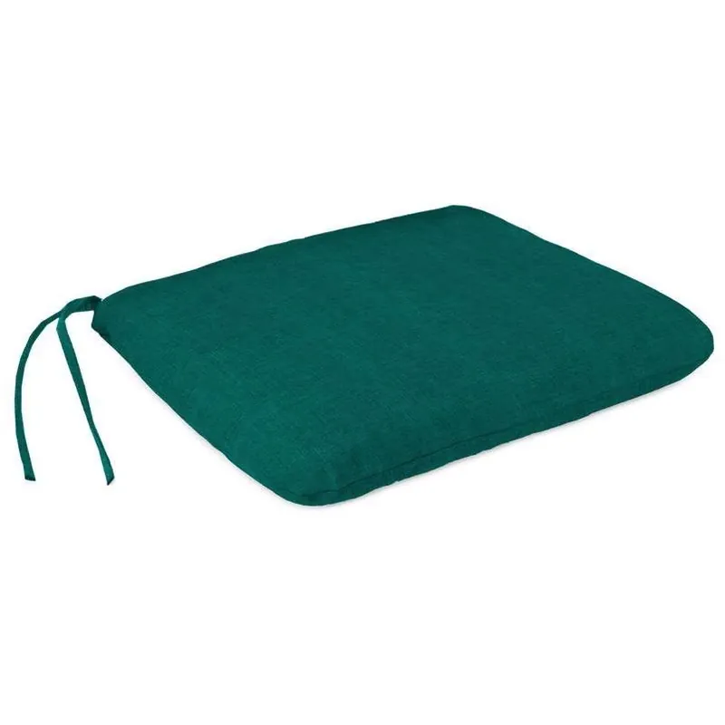 Jordan Manufacturing Teal Polyester Chair Cushion – 3" × 15" × 18"