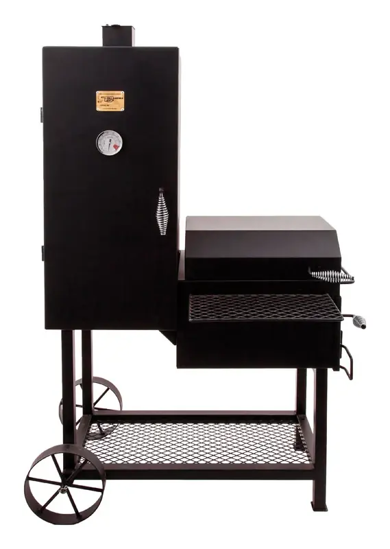 Bandera Charcoal Vertical Smoker 63 In. Black With 744 Sq. In. Cooking Area