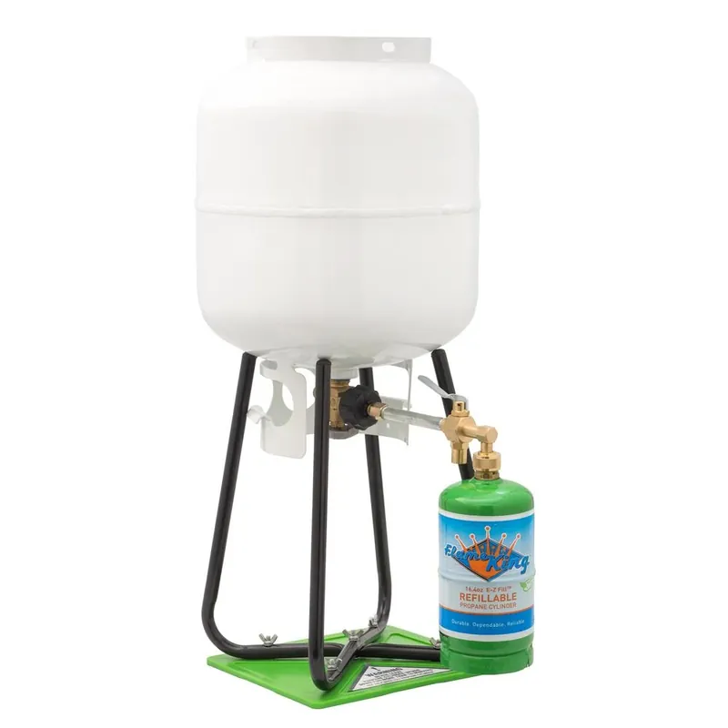 16.4 Oz Steel Refill Propane Cylinder Kit With Hose And Accessories