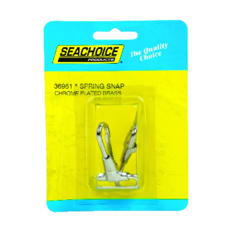 Seachoice Chrome-Plated Brass 2-1/8 In. L X 1 In. W Spring Snaps 2 Pk