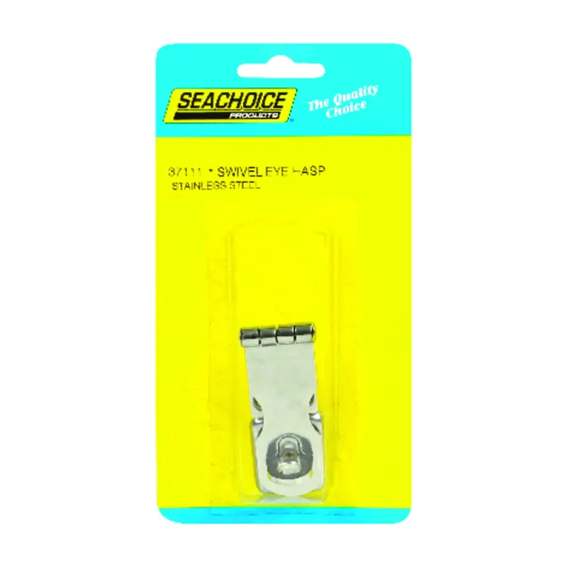 Seachoice Polished Stainless Steel 1 In. L X 4 In. W Swivel Eye Hasp 1 Pk
