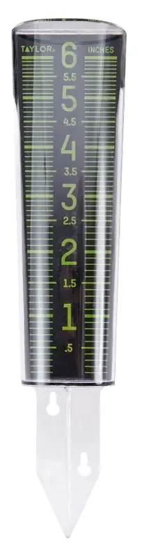 Taylor ClearVu Glow In The Dark Rain Gauge/Sprinkler Ground 1.18 In. W X 2.76 In. L