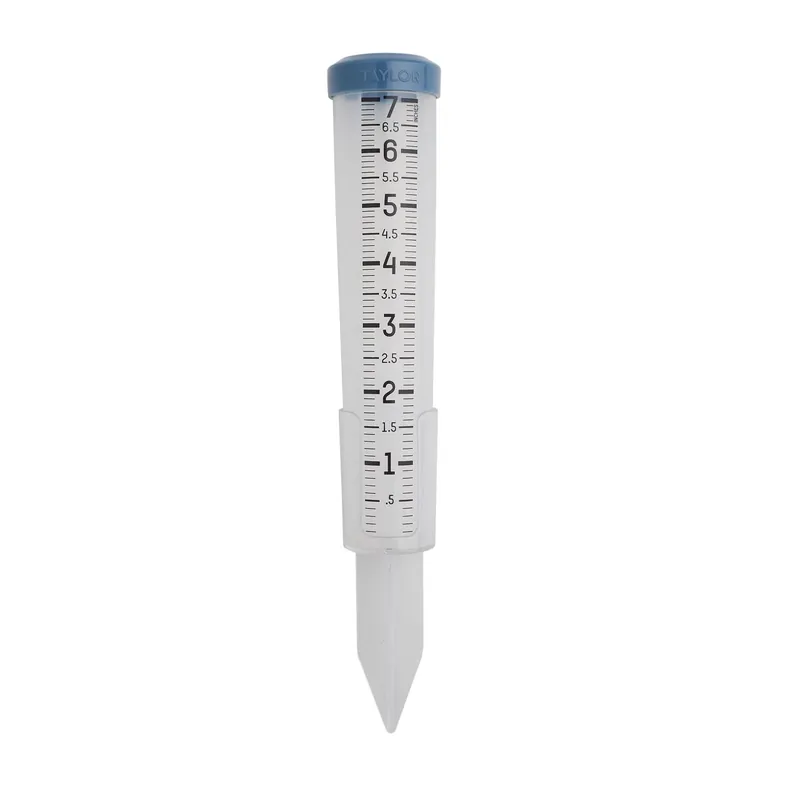 7 Inch Capacity Shatterproof Silicone Rain Gauge With Ground Stake And Bracket