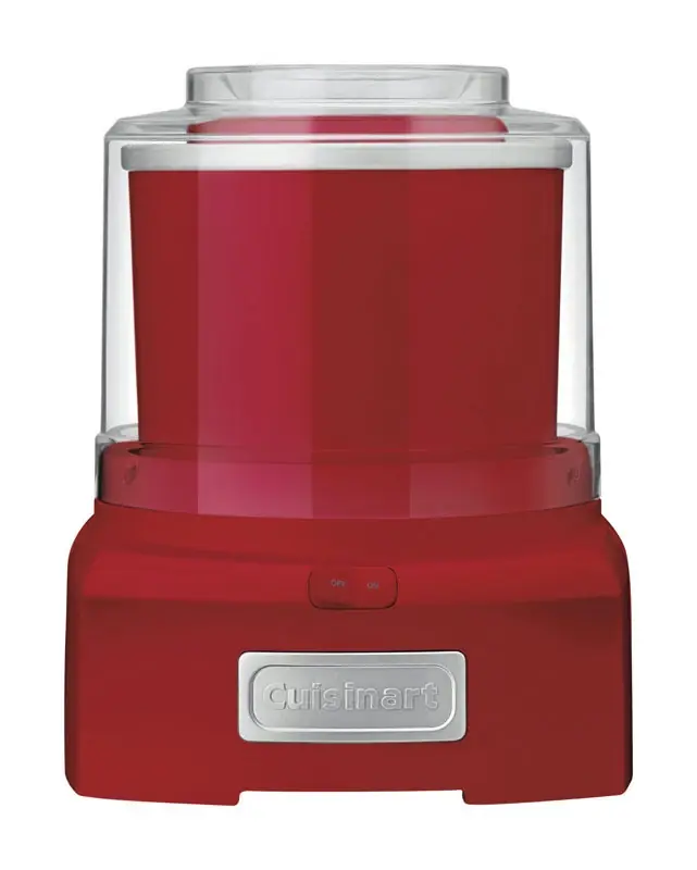 Cuisinart Red 1.5 Quart Ice Cream, Frozen Yogurt & Sorbet Maker