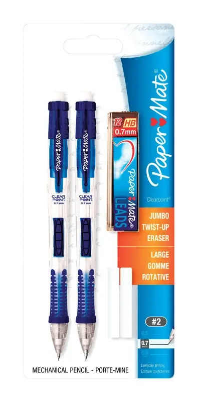 Paper Mate Clearpoint 2HB 0.7 Mm Mechanical Pencil 2 Pk