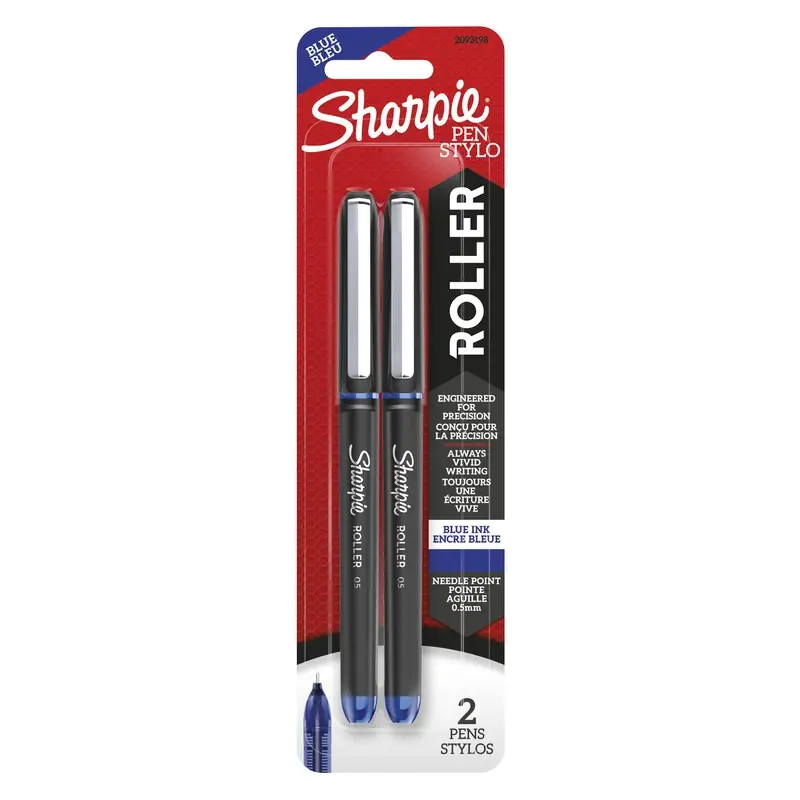 Sharpie Blue Retractable Rollerball Pen 2 Pk