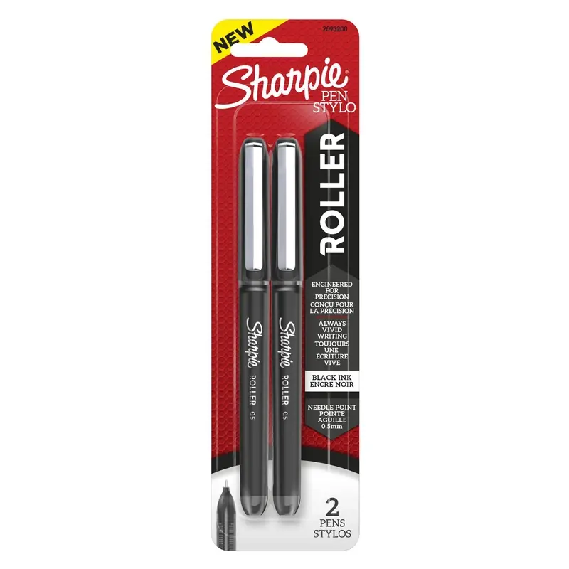 Sharpie Black Retractable Rollerball Pen 2 Pk