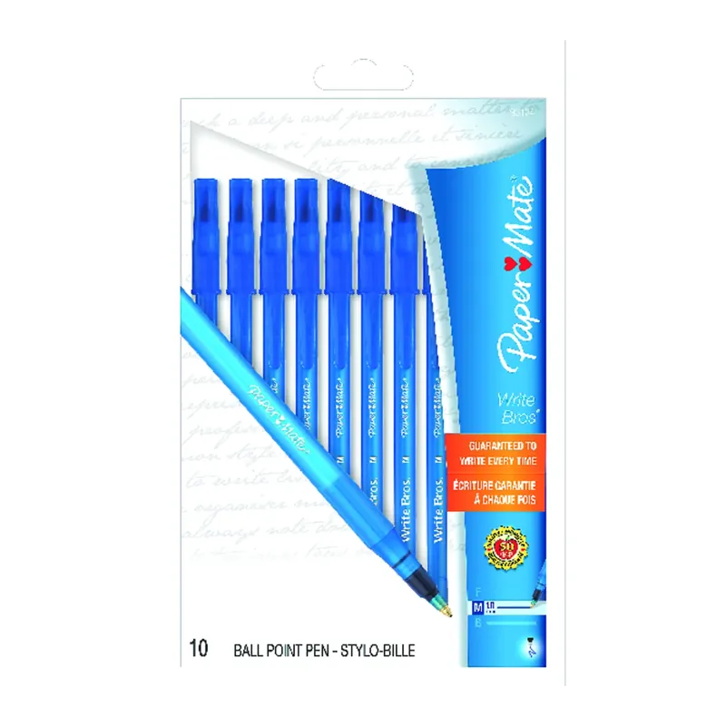Paper Mate Write Bros Blue Ball Point Pen 10 Pk