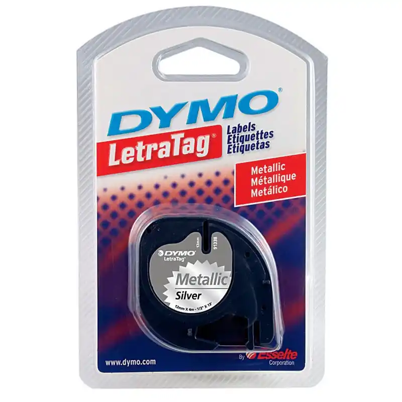 Letratag Metallic Silver Refill, .5-In. X 13-Ft.