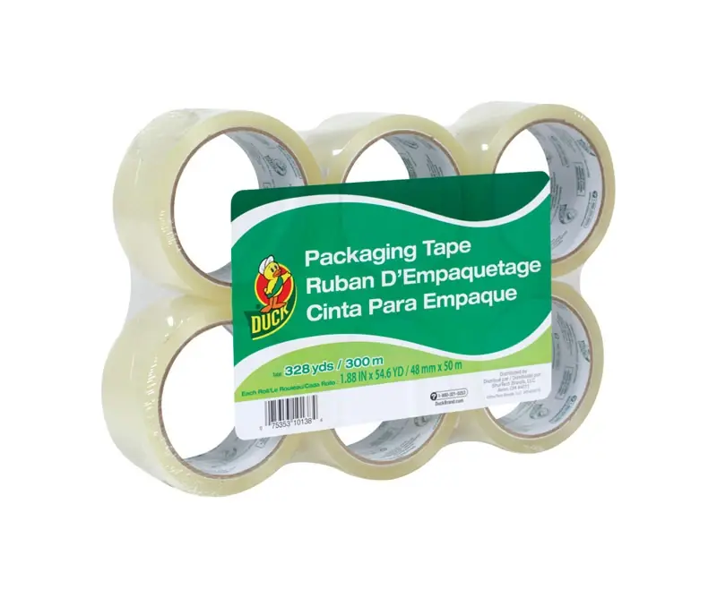 Duck 1.88 In. W X 54.6 Yd L Packaging Tape 6 Pk