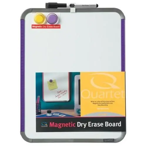 Magnetic Dry-erase Board With Plastic Frame, 8.5 X 11 Inches, White
