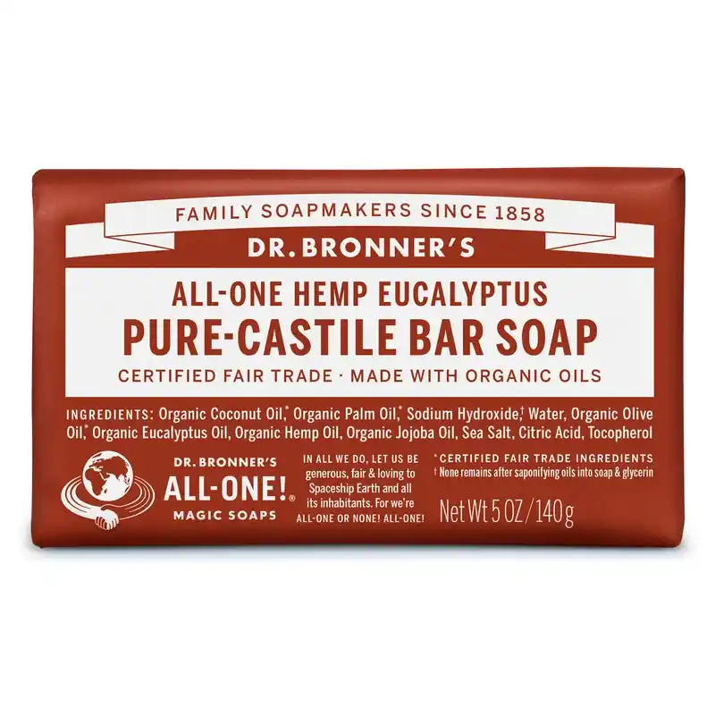 Dr. Bronner‘s Organic Eucalyptus Scent Pure-Castile Bar Soap 5 Oz