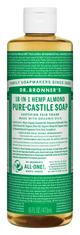 Dr. Bronner‘s Organic Almond Scent Pure-Castile Liquid Soap 16 Oz 1 Pk