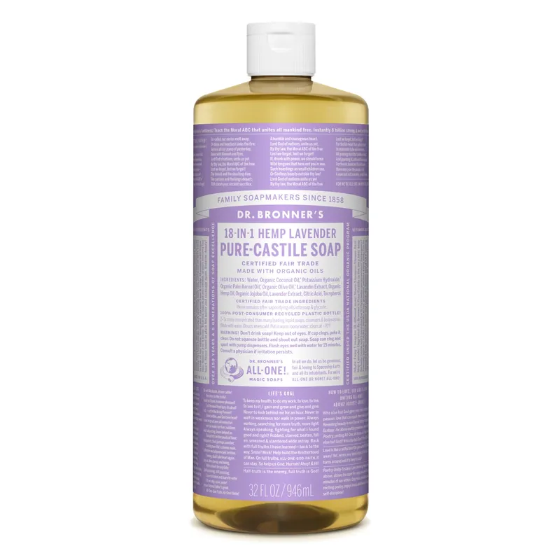 Dr. Bronner‘s Organic Lavender Scent Pure-Castile Liquid Soap 32 Oz 1 Pk
