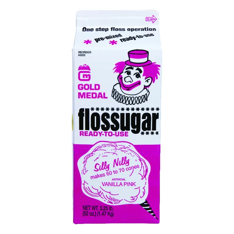 Flossugar Pink Vanilla Cotton Candy Sugar 1/2 Gallon - 3.25 Lb