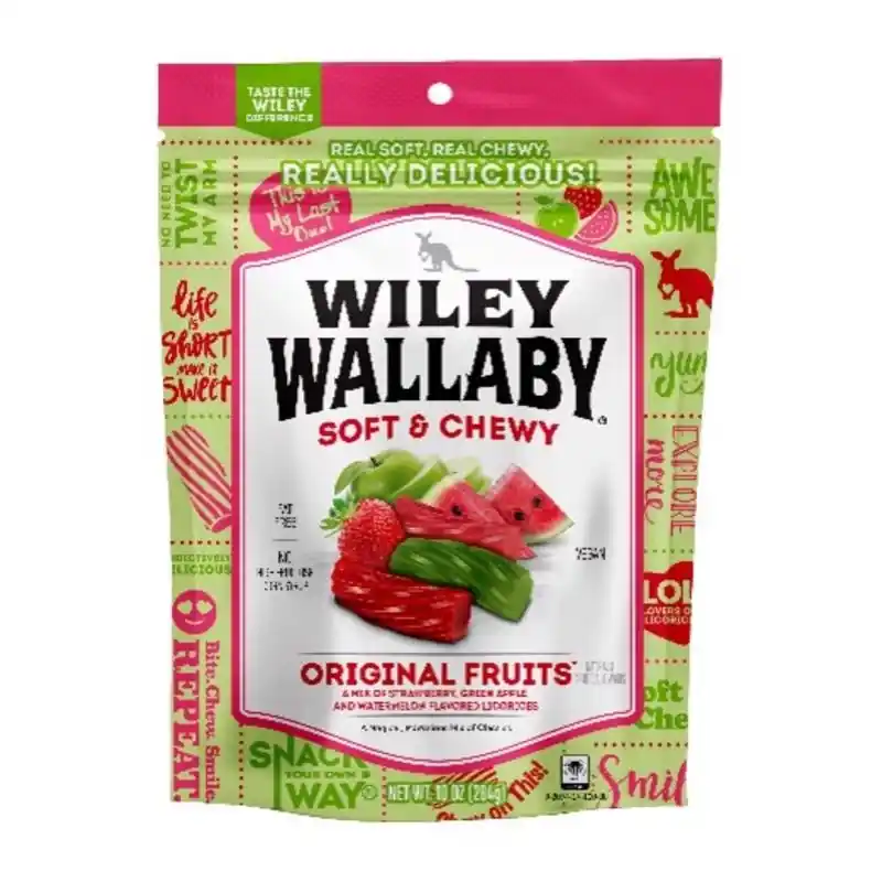 Wiley Wallaby Original Fruits Licorice 10 Oz Pack