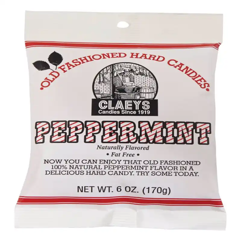 Claeys Old Fashioned Natural Peppermint Hard Candy 6 Oz