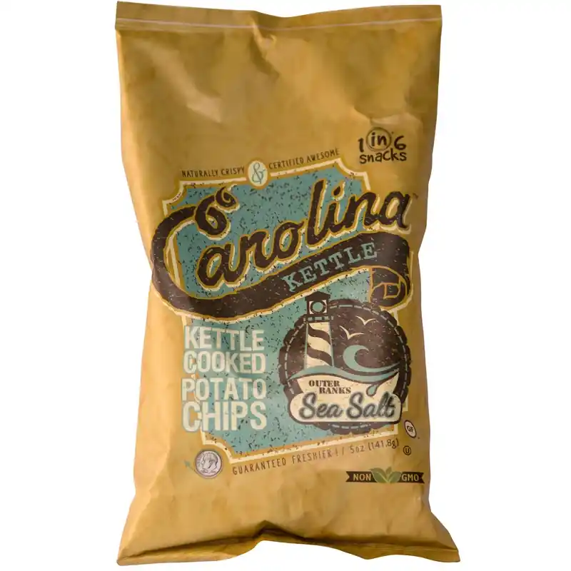 Carolina Outer Banks Sea Salt Potato Chips 5 Oz Bagged