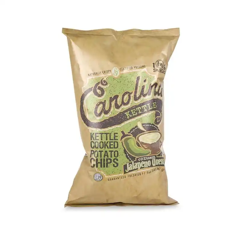 1 In 6 Snacks Carolina Jalapeno Queso Kettle Cooked Potato Chips 5 Oz Bagged