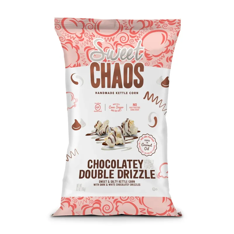 Sweet Chaos Chocolatey Double Drizzle Popcorn 5 Oz Bagged