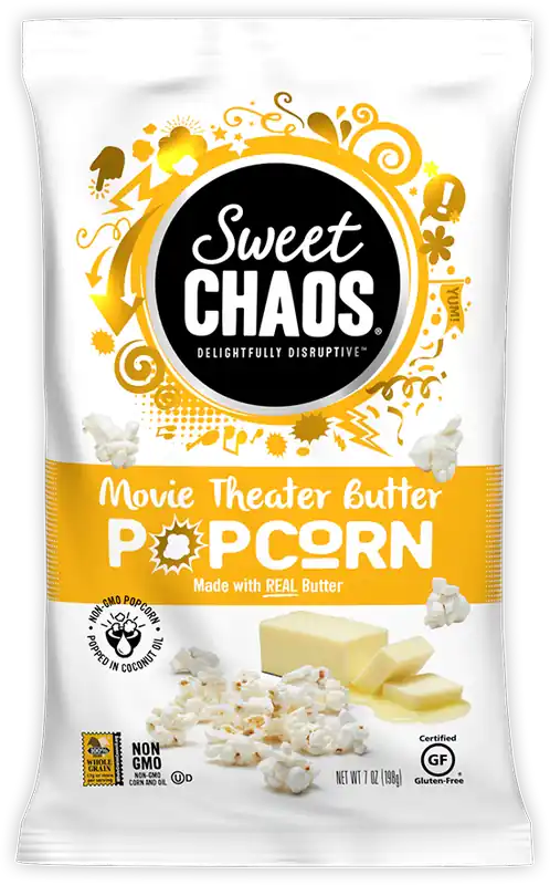 Sweet Chaos Movie Theater Butter Popcorn 7 Oz Bagged