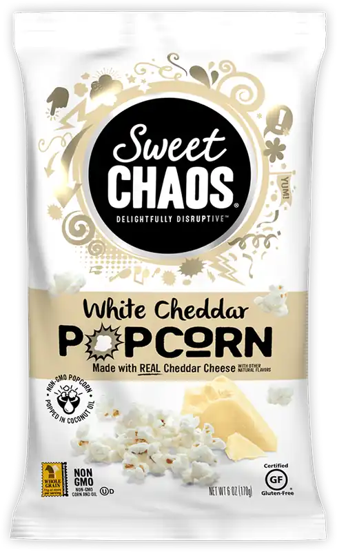 Sweet Chaos White Cheddar Popcorn 6 Oz Bagged