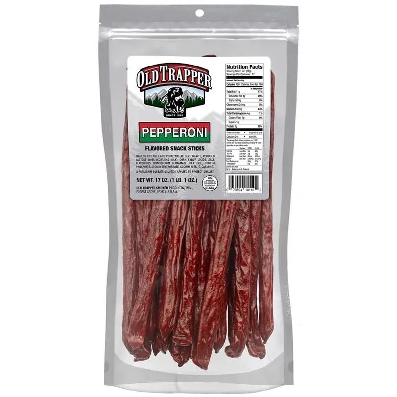 Old Trapper 17‑oz Bagged Pepperoni Snack Sticks