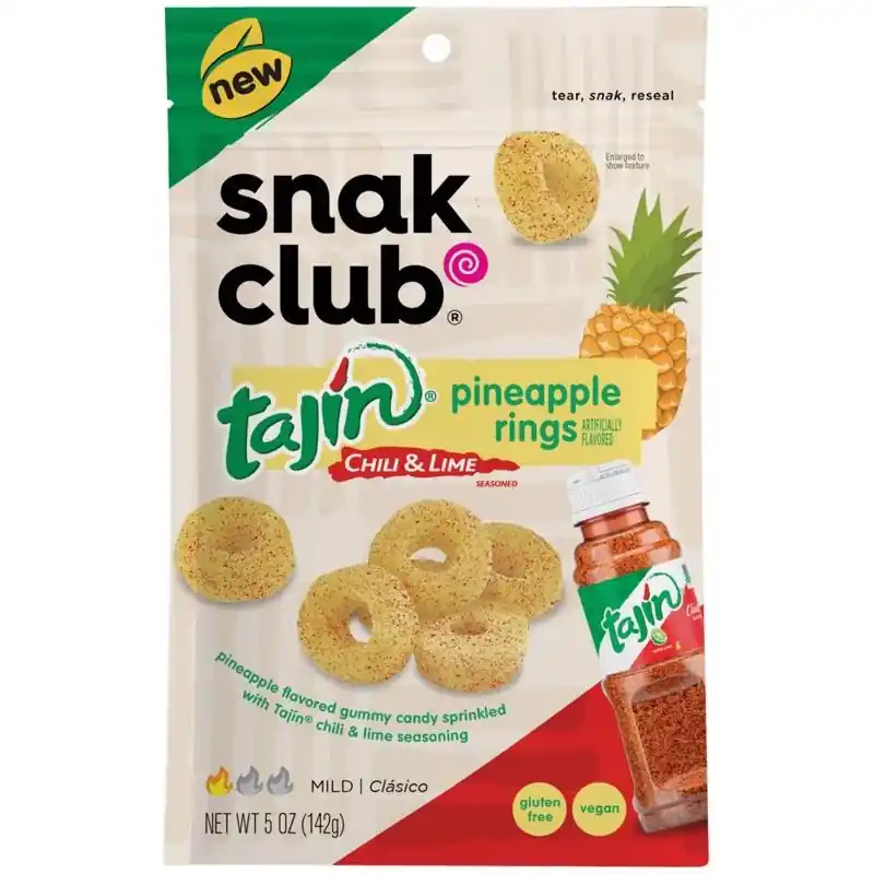 Snak Club Tajin Pineapple Rings Fruit Snacks 5 Oz