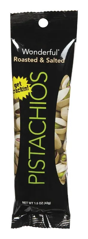 Wonderful Roasted & Salted Pistachios – 1.5 oz Pegged Pack