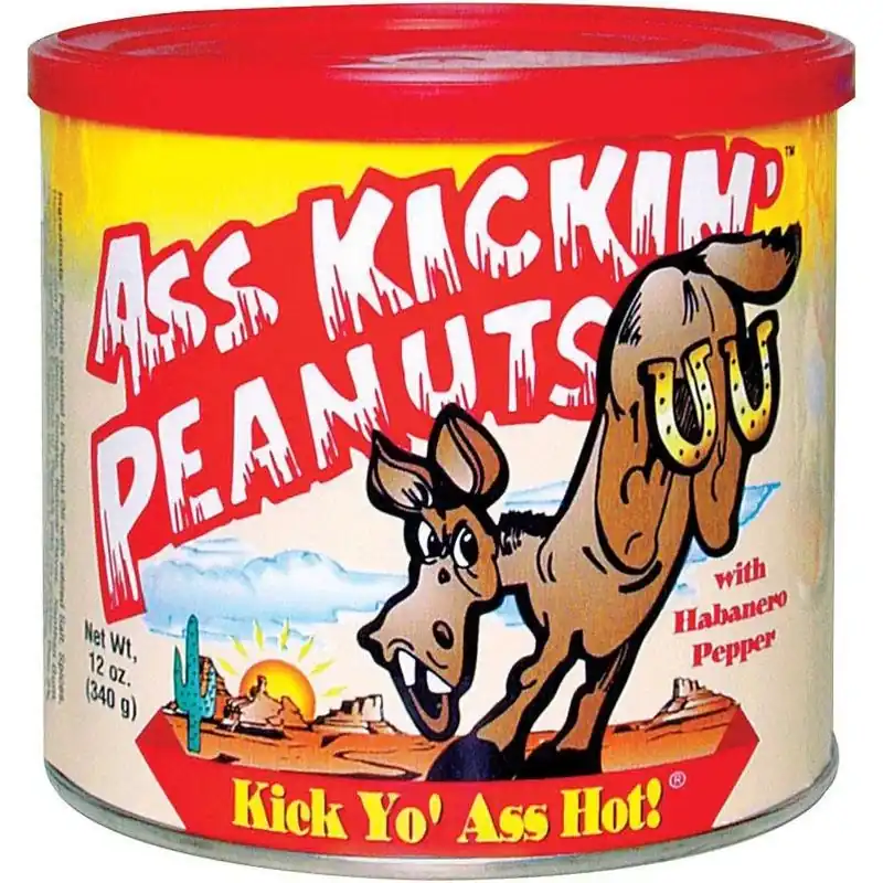 Ass Kickin‘ Habanero Pepper Peanuts 12 Oz Canister
