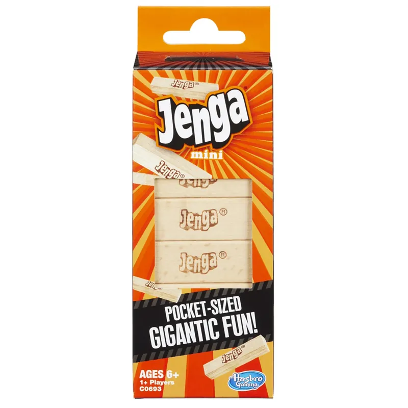 Jenga Mini Game - Compact Fun For Ages 6 And Up - Model Hsbc0693