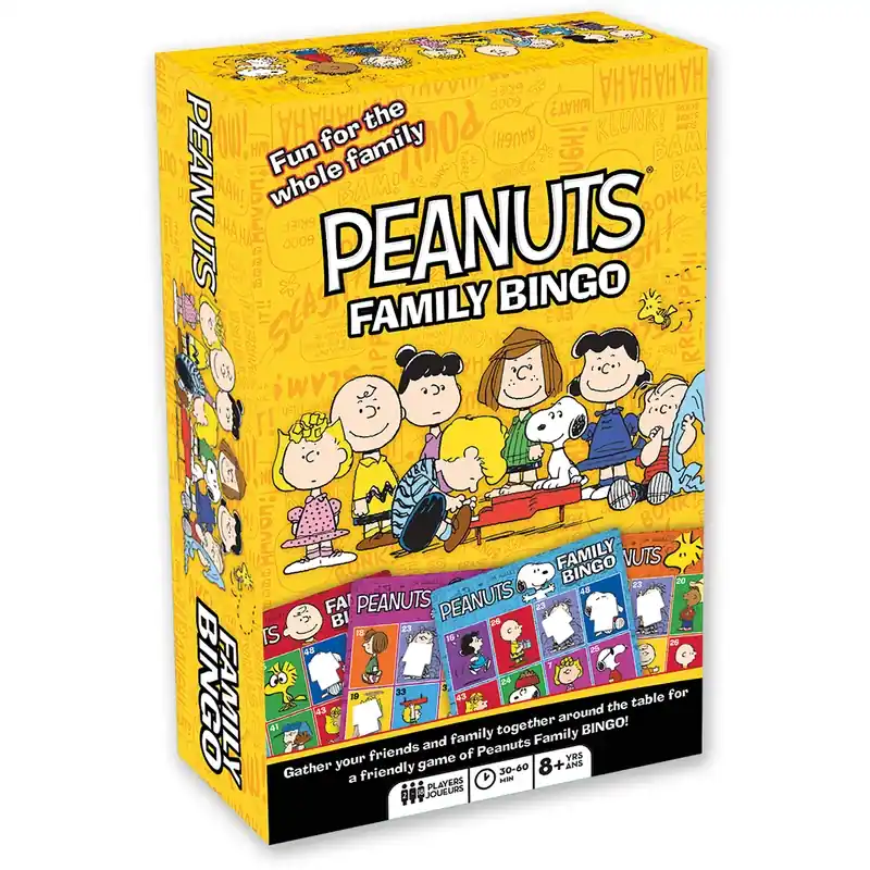 Aquarius Peanuts Family Bingo Game Set - 210 Pieces, Cardboard, Multicolor