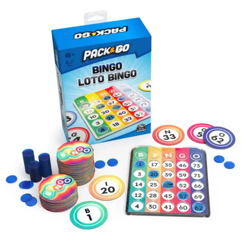 Spin Master Pack & Go Loto Bingo Game Multicolored 249 Pc
