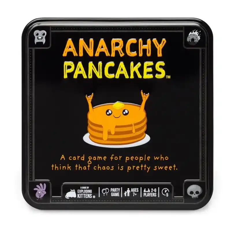 Anarchy Pancakes Exploding Kittens Pan Cake Card Game Black 66 Pc