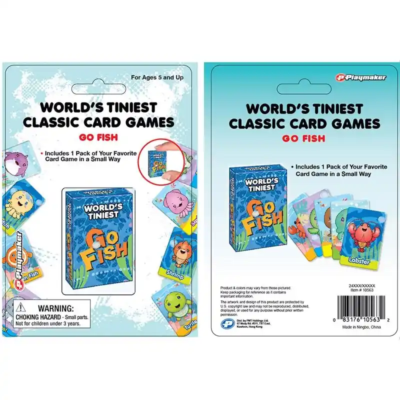 Playmaker Toys World‘s Tiniest Go Fish Card Game For Ages 3+