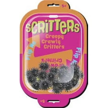 Scritters Black Novelty Toy - Creepy Crawly Squishy Toy For Ages 5+