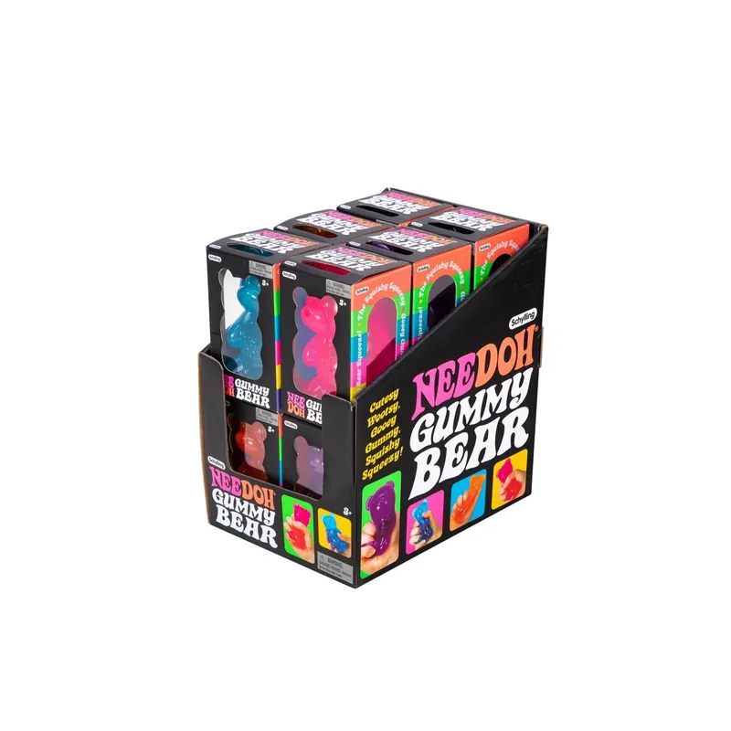 Needoh Gummy Bear Fidget Toy Assorted - 1.5" X 4" - Model Gbnd