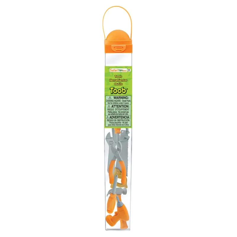Toob Tools Toy Plastic Gray/orange 8 Piece Set For Ages 3+