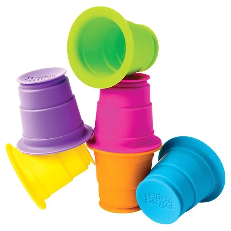 Fat Brain Toy Suction Kupz Toy Assorted 6 Pc