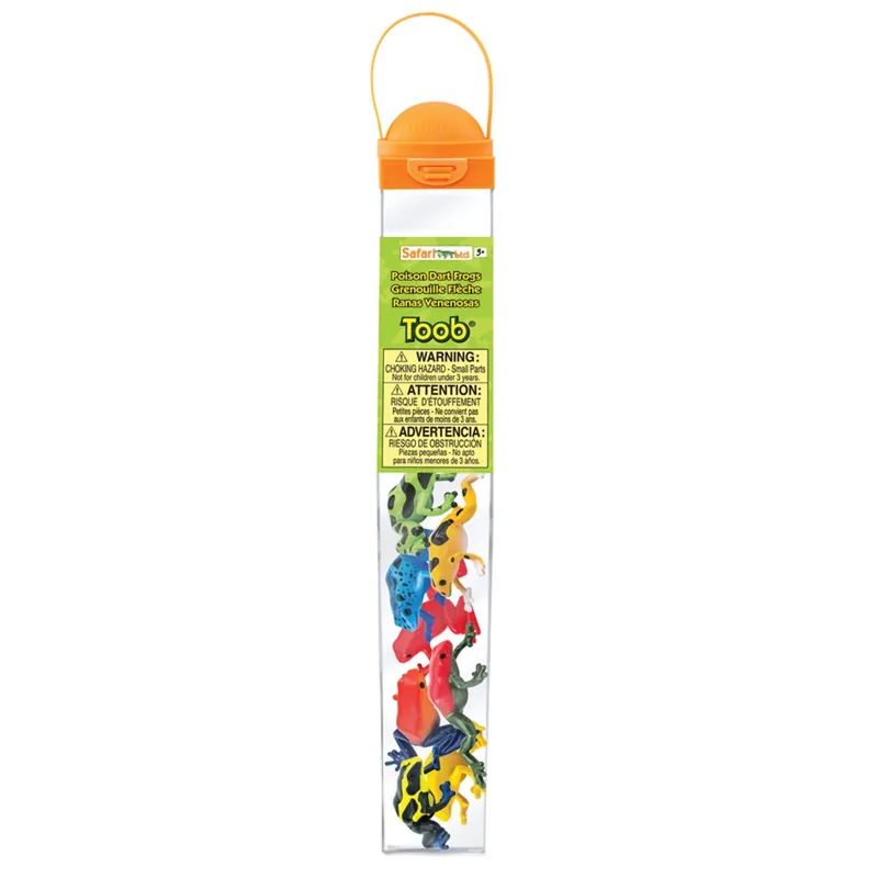 Toobs Poison Dart Frogs Toy Plastic Assorted 8 Pieces