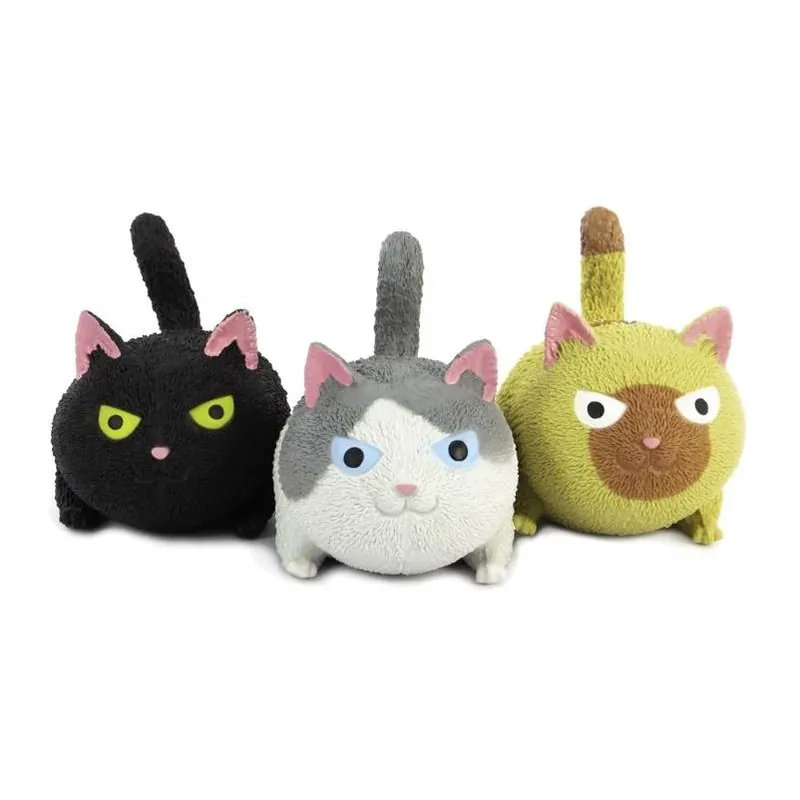Keycraft Squidgy Cat Plush Toy – Assorted Colors