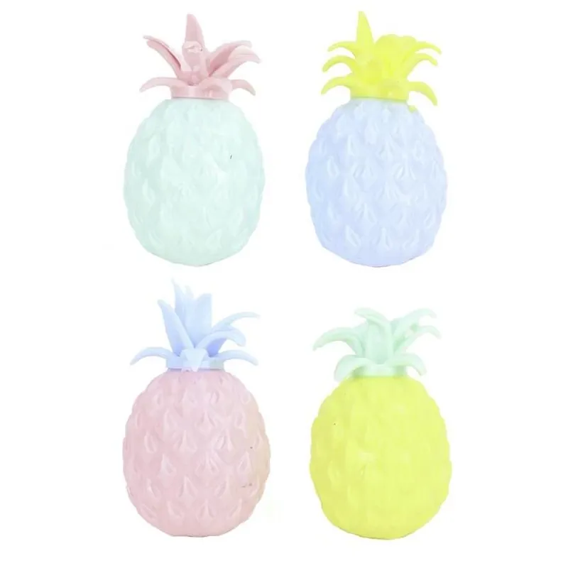 Keycraft Squeezy Pineapple Toy – Soft Squishy Fruit Stress Reliever For Kids 3+