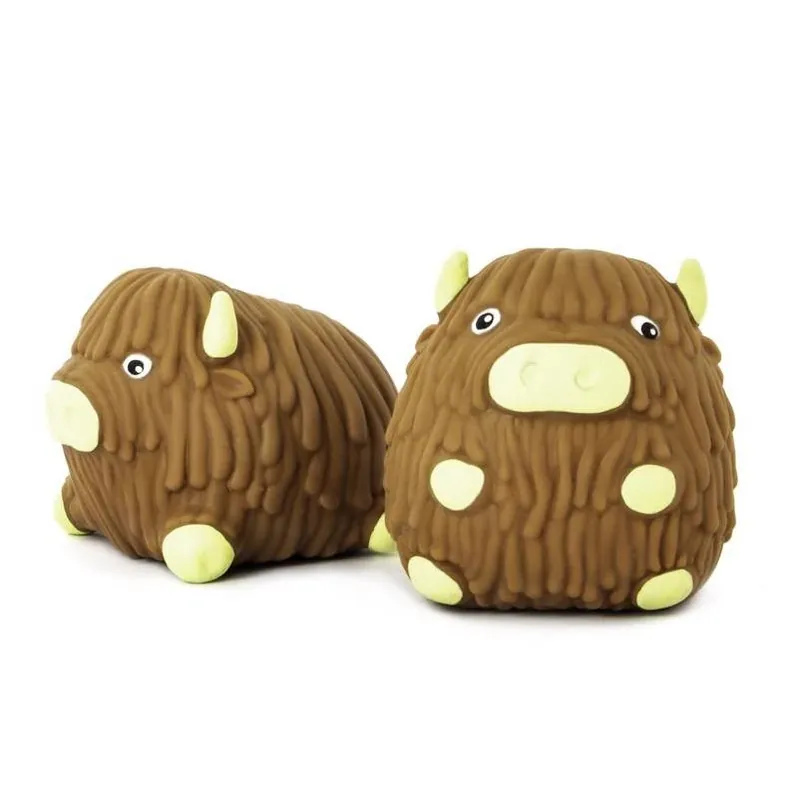 Keycraft Squidgy Highland Cow Plush – Brown Soft Cuddle Toy