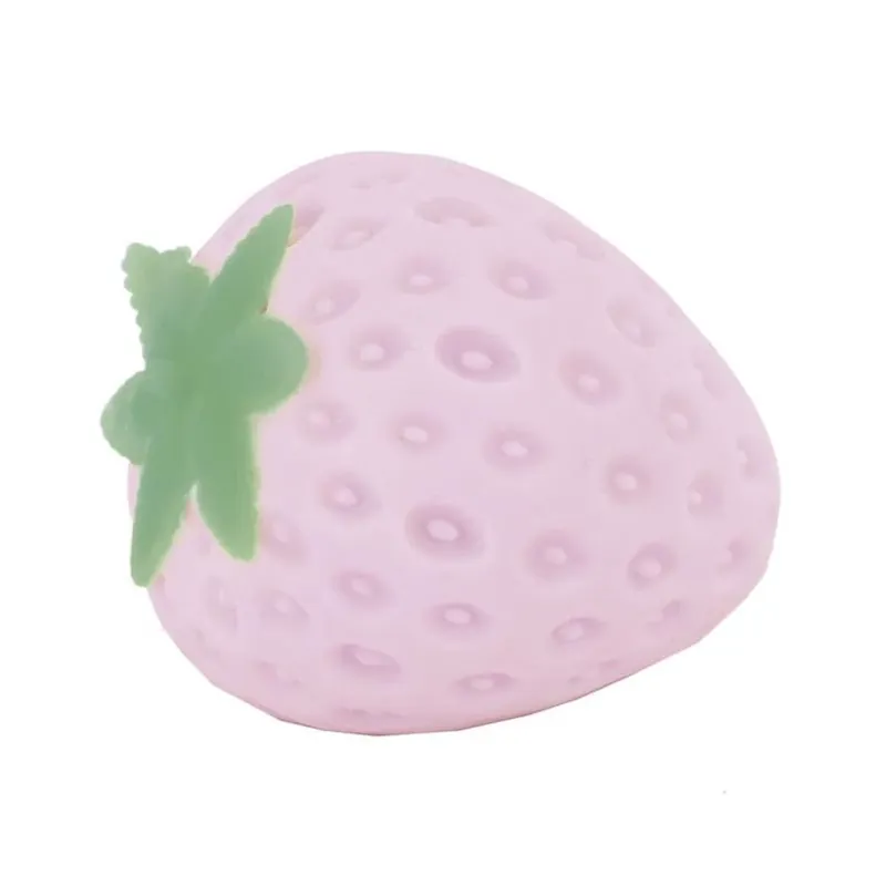 Keycraft Pink Squidgy Strawberry Plush Toy – Soft Squeeze Sensory Gift For Kids