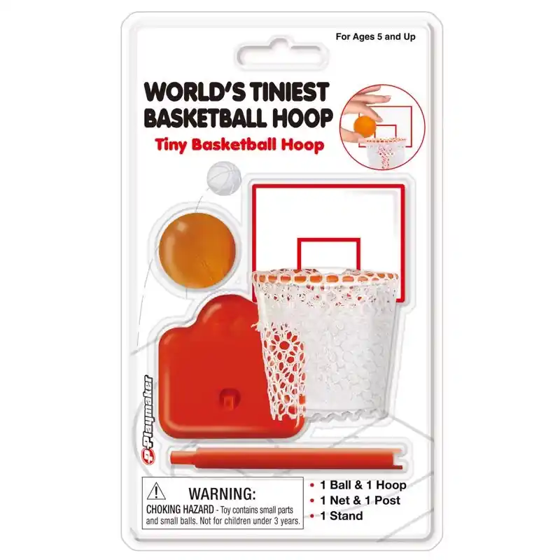 World‘s Tiniest Tiny Basketball Hoop Multicolored 5 Piece Set